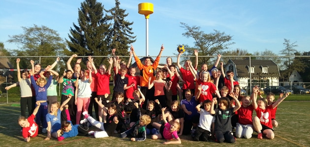 Geslaagde eerste gasttraining Korfbalstars