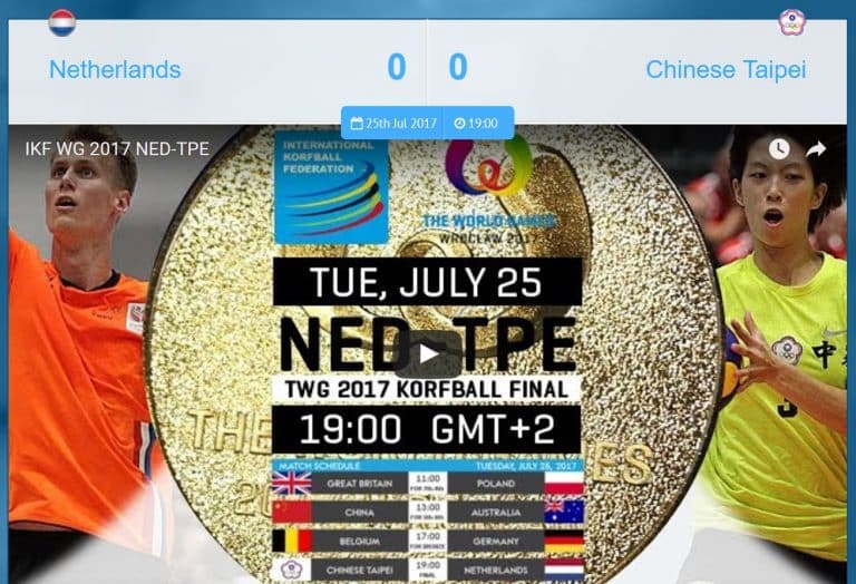Volg live de finale van The World Games Korfball 2017